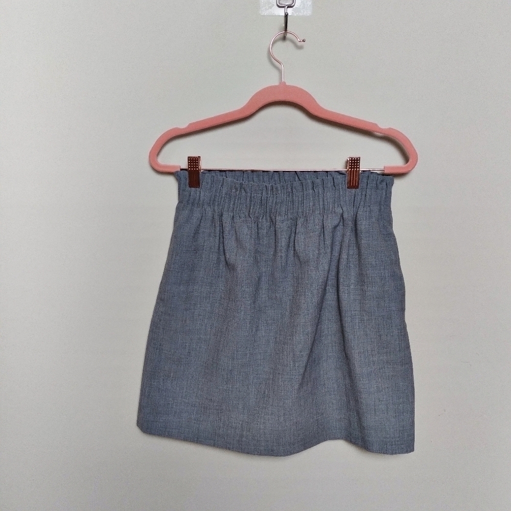 J. Crew Mercantile Sidewalk Elastic Waist Gray Mini Skirt Size 2